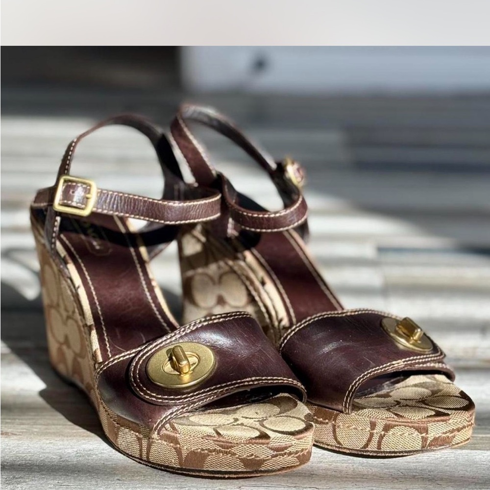 Brown Wedge Sandals